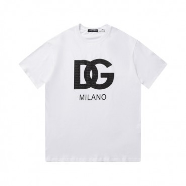 돌체앤가바나 남성 화이트 크루넥 반팔티 - Dolce&Gabbana Mens White Tshirts 