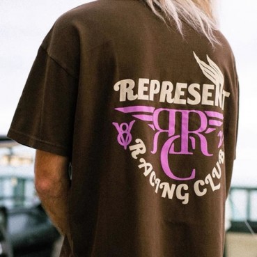 리프리젠트 남성 브라운 크루넥 반팔티 - Represent Mens Brown Tshirts 