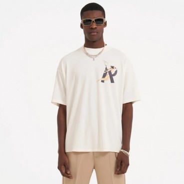 리프리젠트 남성 아이보리 크루넥 반팔티 - Represent Mens Ivory Tshirts 