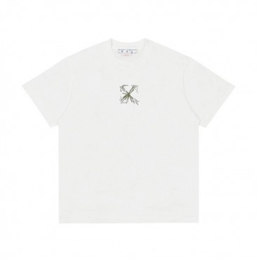 오프화이트 남성 모던 화이트 반팔티 - Off white Mens White Short sleeved Tshirts 