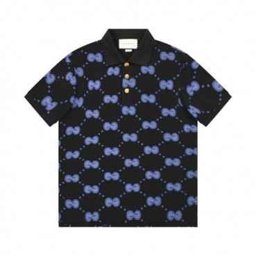 구찌 남/녀 블랙 폴로 반팔티 - Gucci Unisex Black Short sleeved Tshirts 