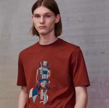 에르메스 남성 레드 크루넥 반팔티 - Hermes Mens Red Short sleeved Tshirts 