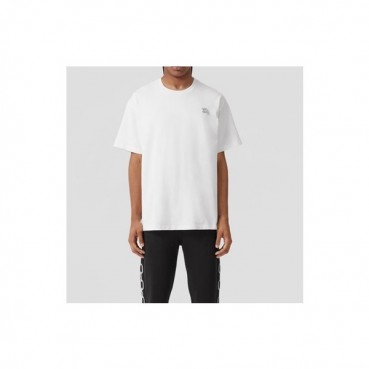 버버리 남성 화이트 크루넥 반팔티 - Burberry Mens White Short Sleeved Tshirts 