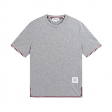 톰브라운 남성 크루넥 그레이 반팔티 - Thom Browne Mens Gray Tshirts 