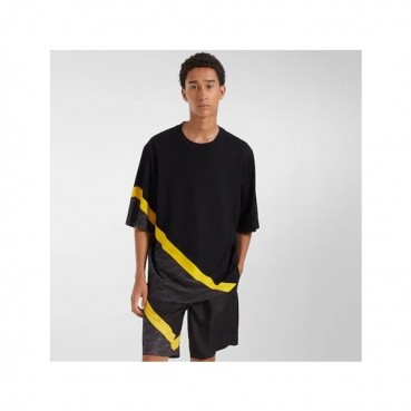 펜디 남성 블랙 크루넥 반팔티 - Fendi Mens Black Short sleeved Tshirts 