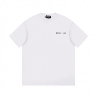 발렌시아가 남성 화이트 크루넥 반팔티 - Balenciaga Mens White Short sleeved Tshirts 