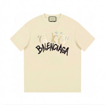 구찌 남/녀 아이보리 크루넥 반팔티 - Gucci Unisex Ivory Short sleeved Tshirts 