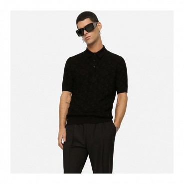돌체앤가바나 남성 블랙 폴로 반팔티 - Dolce&Gabbana Mens Black Tshirts 
