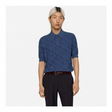 돌체앤가바나 남성 블루 폴로 반팔티 - Dolce&Gabbana Mens Blue Tshirts 