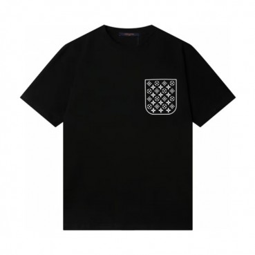 2023 루이비통 남성 블랙 크루넥 반팔티 - Louis vuitton Mens Black Short sleeved Tshirts 
