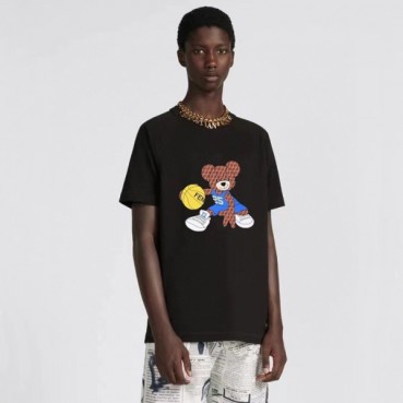 펜디 남성 블랙 크루넥 반팔티 - Fendi Mens Black Short sleeved Tshirts 