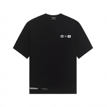 발렌시아가 남성 블랙 크루넥 반팔티 - Balenciaga Mens Black Short sleeved Tshirts 