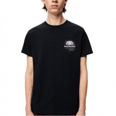 발렌시아가 남성 블랙 크루넥 반팔티 - Balenciaga Mens Black Short sleeved Tshirts 