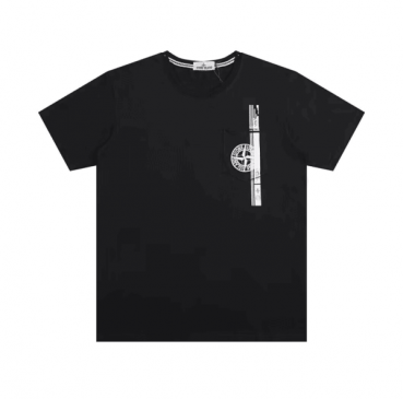 2023 스톤아일랜드 남성 블랙 크루넥 반팔티 - Stone Island Mens Black Tshirts 