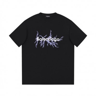 발렌시아가 남성 블랙 크루넥 반팔티 - Balenciaga Mens Black Short sleeved Tshirts 