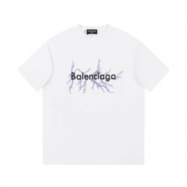 발렌시아가 남성 화이트 크루넥 반팔티 - Balenciaga Mens White Short sleeved Tshirts 