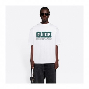 구찌 남/녀 화이트 크루넥 반팔티 - Gucci Unisex White Short sleeved Tshirts 
