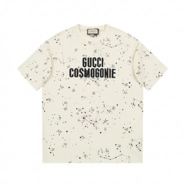 구찌 남/녀 아이보리 크루넥 반팔티 - Gucci Unisex Ivory Short sleeved Tshirts 