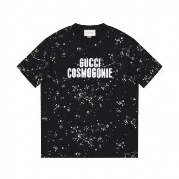 구찌 남/녀 블랙 크루넥 반팔티 - Gucci Unisex Black Short sleeved Tshirts 