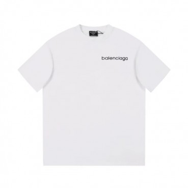 발렌시아가 남성 화이트 크루넥 반팔티 - Balenciaga Mens White Short sleeved Tshirts 