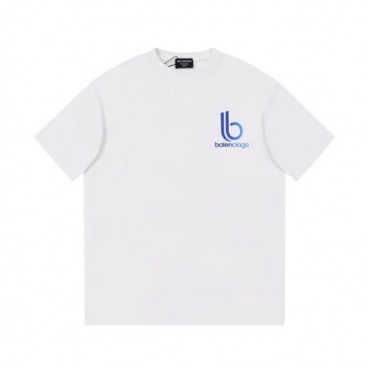 발렌시아가 남성 화이트 크루넥 반팔티 - Balenciaga Mens White Short sleeved Tshirts 
