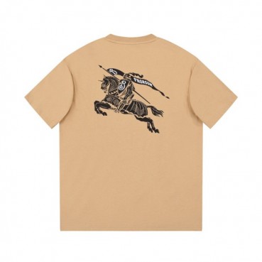 버버리 남성 카멜 크루넥 반팔티 - Burberry Mens Camel Short Sleeved Tshirts 