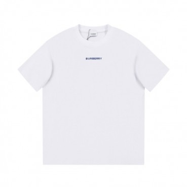 버버리 남성 화이트 크루넥 반팔티 - Burberry Mens White Short Sleeved Tshirts 