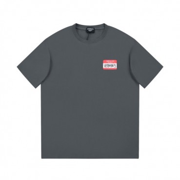 베트멍 남/녀 트렌디 그레이 반팔티 - Vetements Unisex Gray Tshirts 