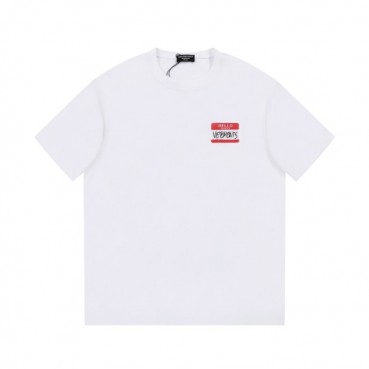 베트멍 남/녀 트렌디 화이트 반팔티 - Vetements Unisex White Tshirts 