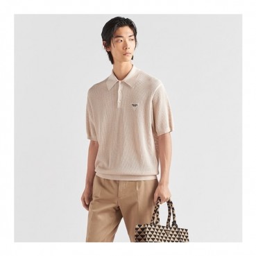 프라다 남성 베이지 폴로 반팔티 - Prada Mens Beige Short sleeved Tshirts 