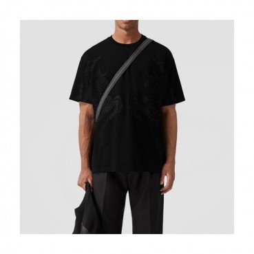 버버리 남/녀 블랙 크루넥 반팔티 - Burberry Unisex Black Tshirts 