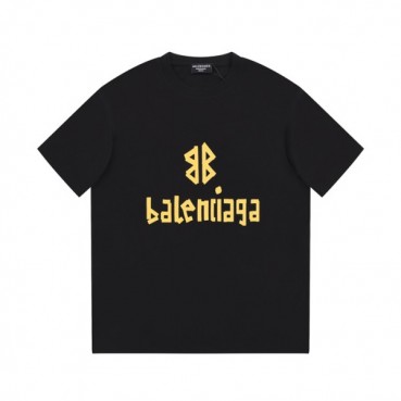 발렌시아가 남성 블랙 크루넥 반팔티 - Balenciaga Mens Black Short sleeved Tshirts 