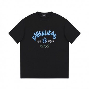 발렌시아가 남성 블랙 크루넥 반팔티 - Balenciaga Mens Black Short sleeved Tshirts 