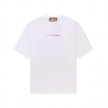구찌 남/녀 화이트 크루넥 반팔티 - Gucci Unisex White Short sleeved Tshirts 