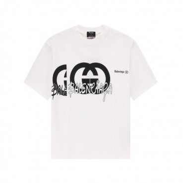 구찌 남/녀 화이트 크루넥 반팔티 - Gucci Unisex White Short sleeved T