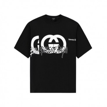 구찌 남/녀 블랙 크루넥 반팔티 - Gucci Unisex Black Short sleeved T