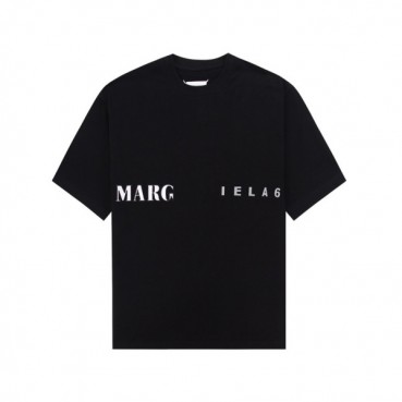 메종마르지엘라 남/녀 크루넥 블랙 반팔티 - Maison Margiela Unisex Black Tshirts 
