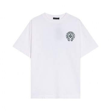 크롬하츠 남성 화이트 크루넥 반팔티 - Chrom Hearts Mens White Short sleeved Tshirts 