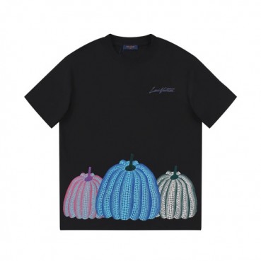 루이비통 남성 블랙 크루넥 반팔티 - Louis vuitton Mens Black Short sleeved T