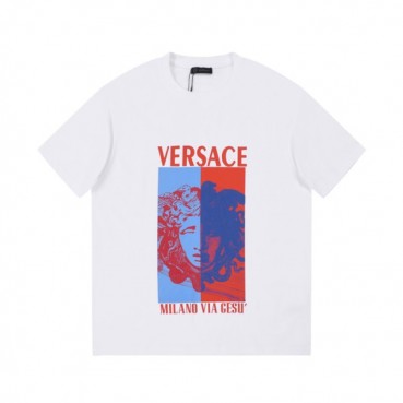 베르사체 남성 화이트 크루넥 반팔티 - Versace Mens White Tshirts 