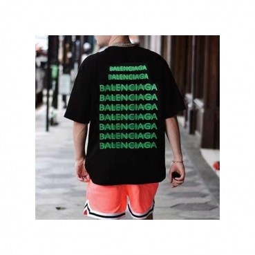 발렌시아가 남성 블랙 크루넥 반팔티 - Balenciaga Mens Black Short sleeved T