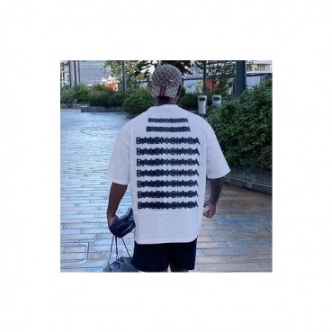 발렌시아가 남성 화이트 크루넥 반팔티 - Balenciaga Mens White Short sleeved T