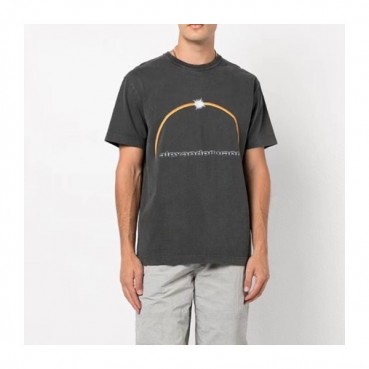 알렉산더왕 남성 이니셜 그레이 반팔티 - Alexander wang Mens Gray Short sleeved Tshirts 