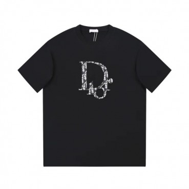 디올 남성 블랙 크루넥 반팔티 - Dior Mens Black Short sleeved Tshirts 