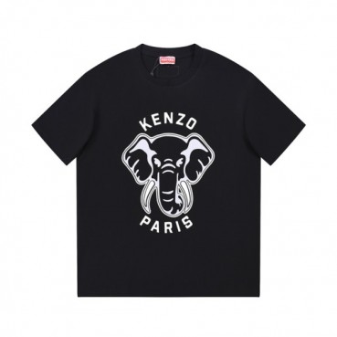 겐조 남/녀 블랙 크루넥 반팔티 - Kenzo Unisex Black Tshirts 