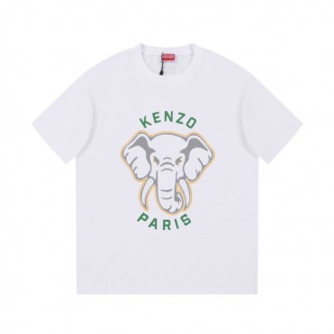 겐조 남/녀 화이트 크루넥 반팔티 - Kenzo Unisex White Tshirts 