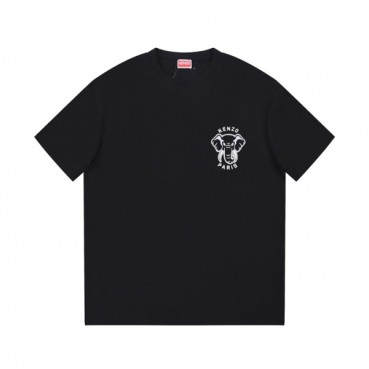 겐조 남/녀 블랙 크루넥 반팔티 - Kenzo Unisex Black Tshirts 