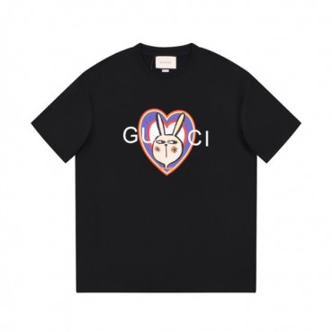 구찌 남/녀 블랙 크루넥 반팔티 - Gucci Unisex Black Short sleeved T