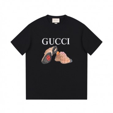 구찌 남/녀 블랙 크루넥 반팔티 - Gucci Unisex Black Short sleeved T