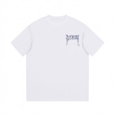 발렌시아가 남성 크루넥 화이트 반팔티 - Balenciaga Mens White Short sleeved T
